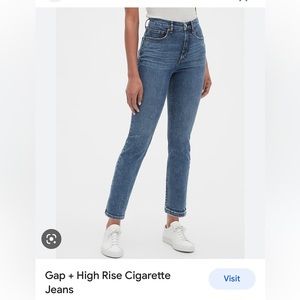 Gap high rise cigarette Jean